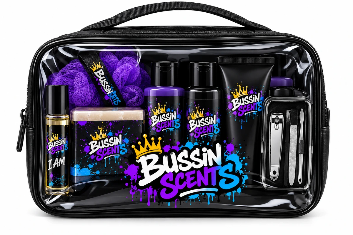 Bussin Scents IAM Hygiene Kit in its filled branded carrying case